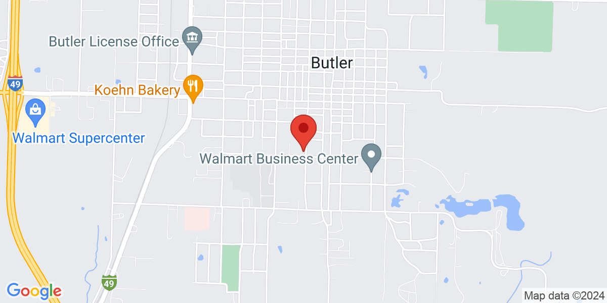 Map of Butler Public Library